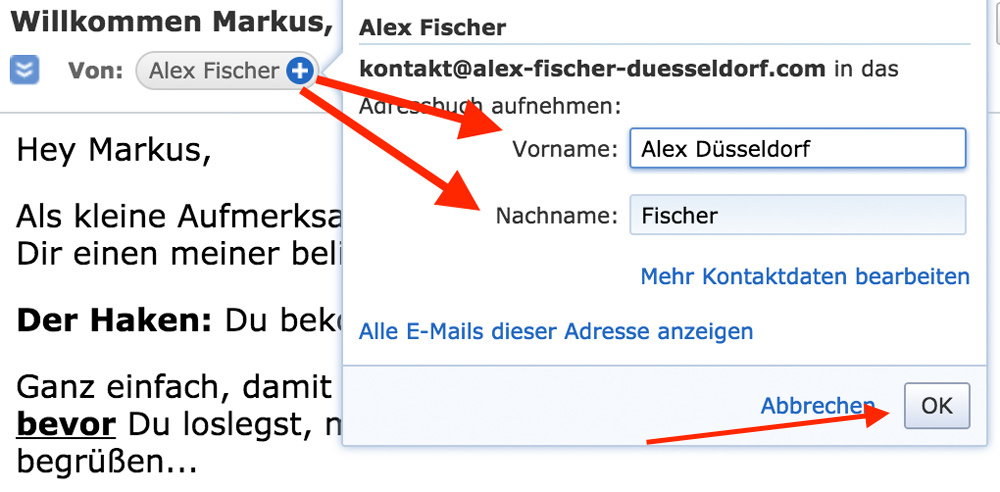 Der Haken nach oben alex
