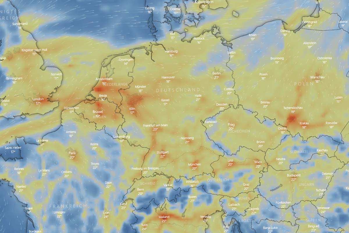 CO2 Karte Deutschland: Aktuelle Werte, Emissionen / Ausstoß von Verkehr