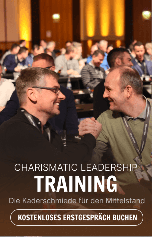 Charismatic Leadership Training – Kaderschmiede für den Mittelstand. Networking-Event für Führungskräfte zur Entwicklung charismatischer Leadership-Kompetenzen.